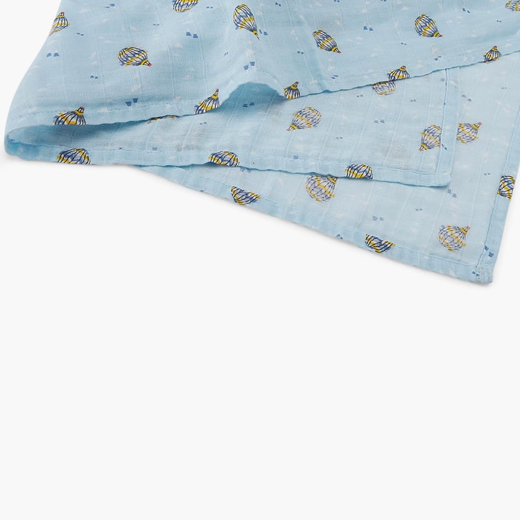 PORTICO Little Peaches Cotton Set of 4 Printed Swaddles