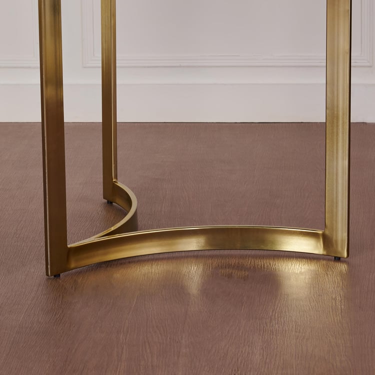 Vogue Dakota Marble Top 6-Seater Dining Table - Grey