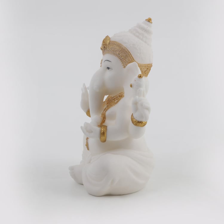 Dhyana Polyresin Sitting Ganesha Figurine