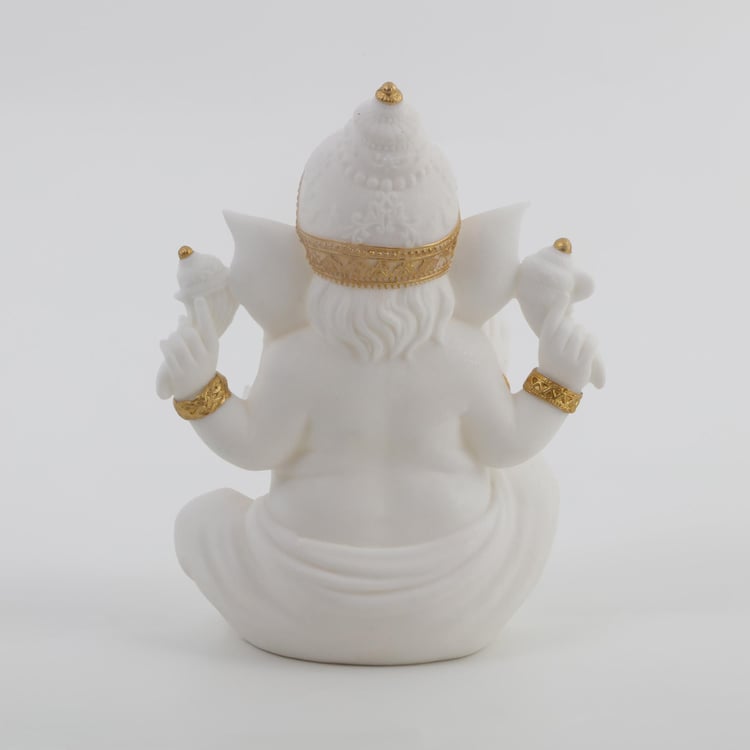 Dhyana Polyresin Sitting Ganesha Figurine