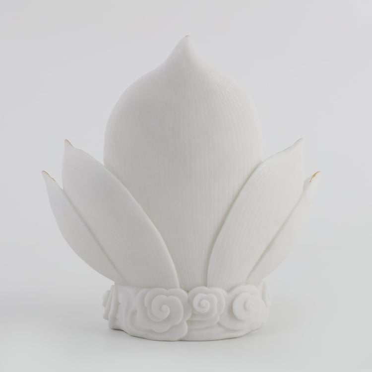 Noor Polyresin Buddha on Lotus Figurine