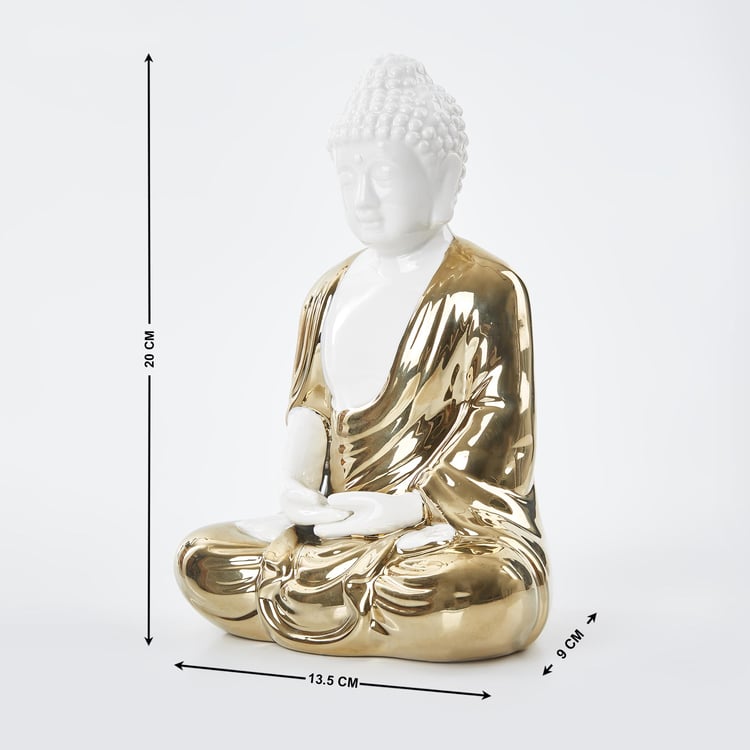 Noor Ceramic Meditating Buddha Figurine