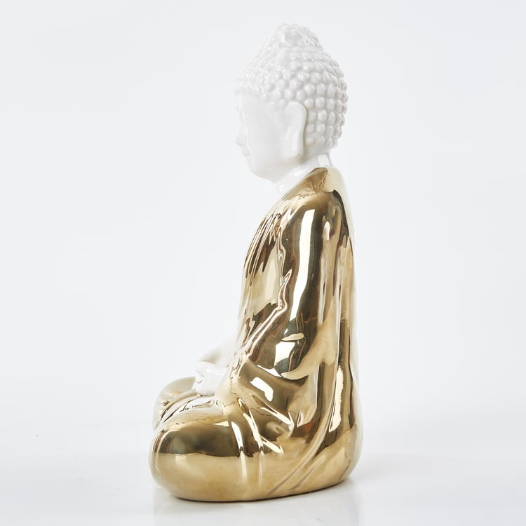 Noor Ceramic Meditating Buddha Figurine