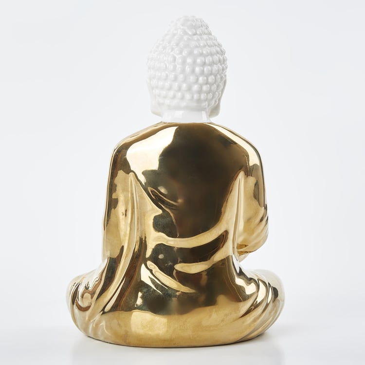 Noor Ceramic Meditating Buddha Figurine