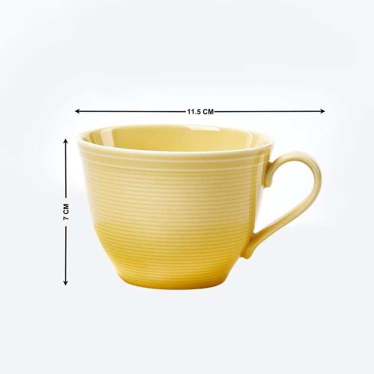 Colour Refresh Porcelain Striped Cup and Saucer - 220ml