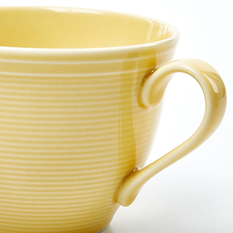 Colour Refresh Porcelain Striped Cup and Saucer - 220ml