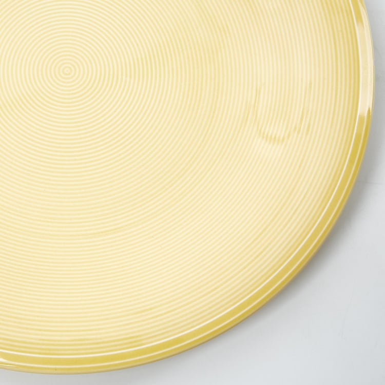 Colour Refresh Rhythm Porcelain Striped Dinner Plate - 28cm