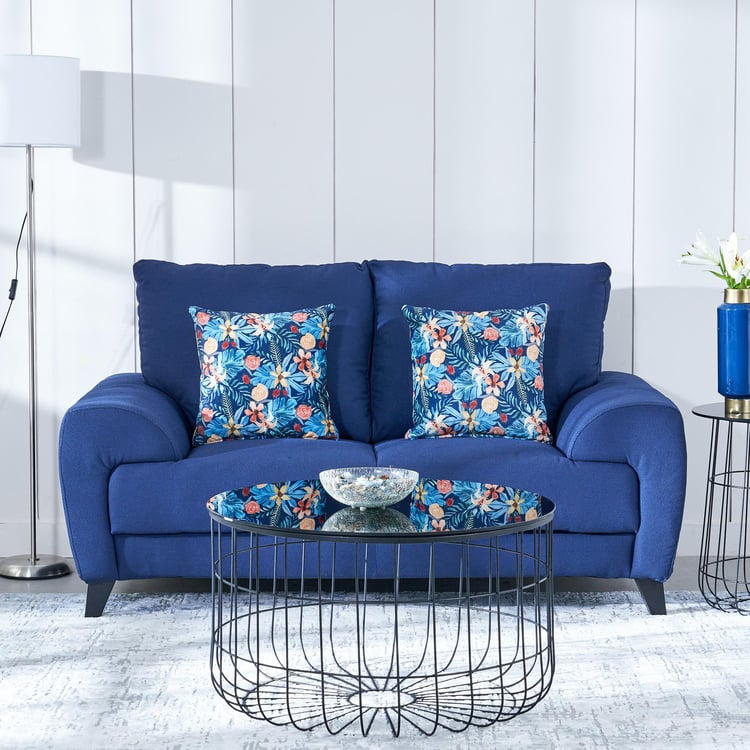 Ocean Fabric 2-Seater Sofa - Blue