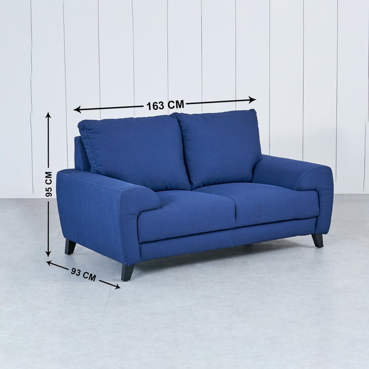 Ocean Fabric 2-Seater Sofa - Blue