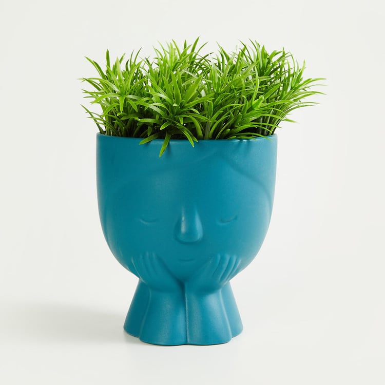 Spinel Decor Artificial Plant in Face Pot