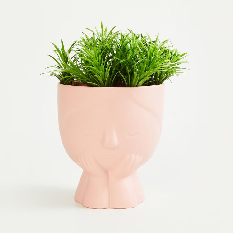 Spinel Decor Artificial Plant in Face Pot