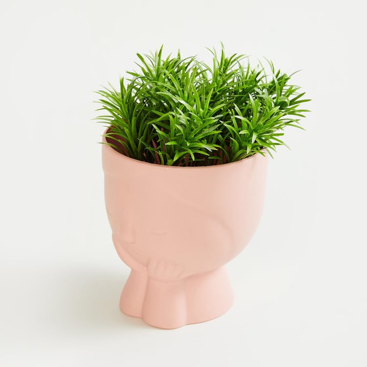 Spinel Decor Artificial Plant in Face Pot