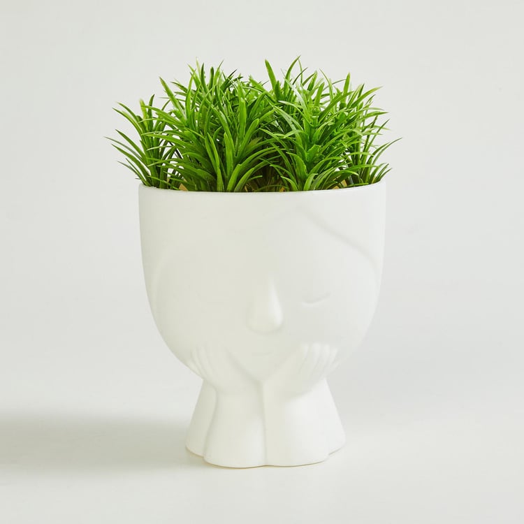 Spinel Decor Artificial Plant in Face Pot