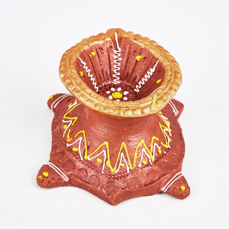 Corsica Fest Terracotta Tortoise Diya