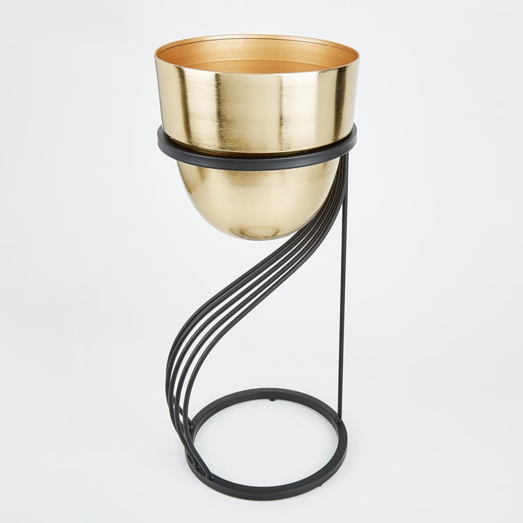 Gardenia Set of 2 Metal Planters with Stand