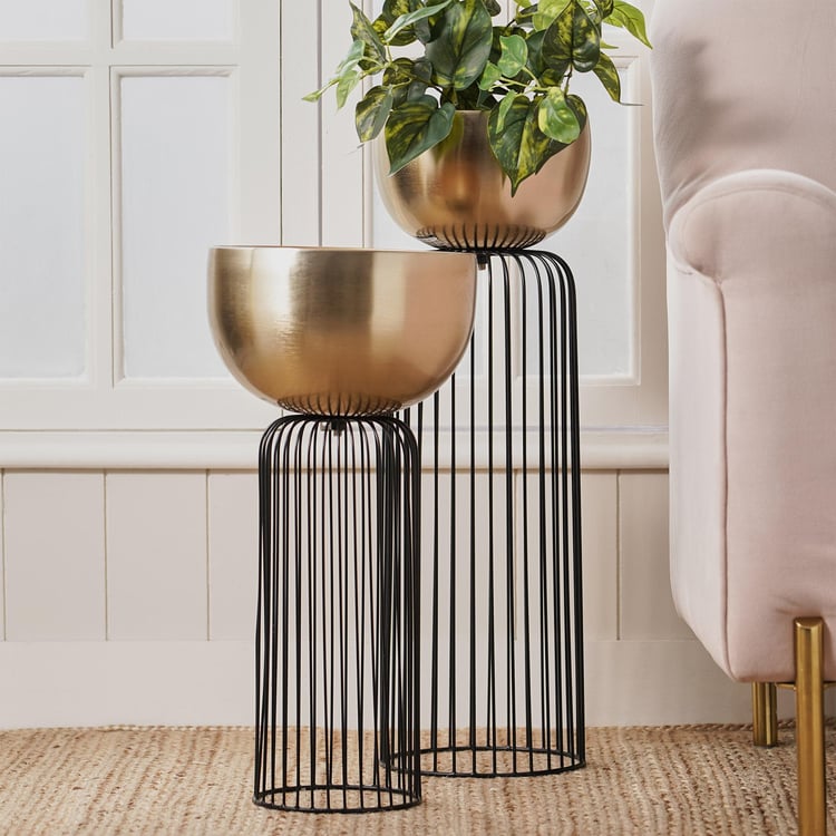 Gardenia Set of 2 Metal Floor Planters