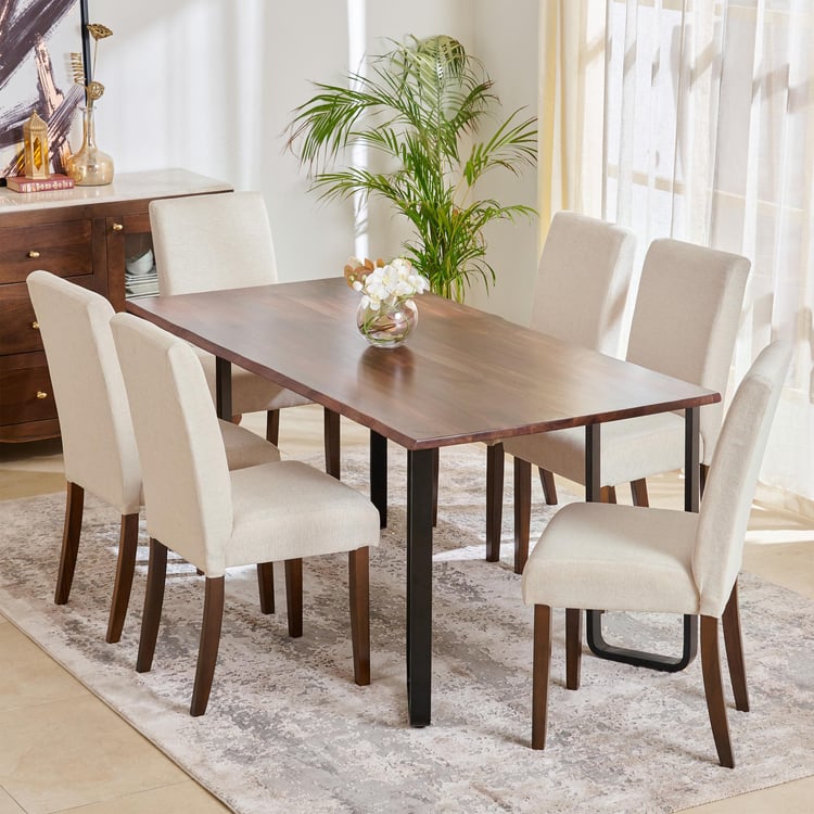 Buy Nirvana Atharva Sheesham Wood 6-Seater Dining Set with Chairs ...