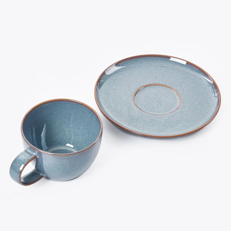 Capiz Grigio Porcelain Cup and Saucer - 180ml