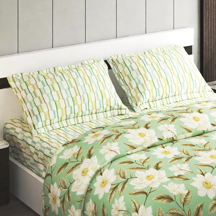 Marlin Cotton 4Pcs Printed Double Bed-In-A-Bag Set