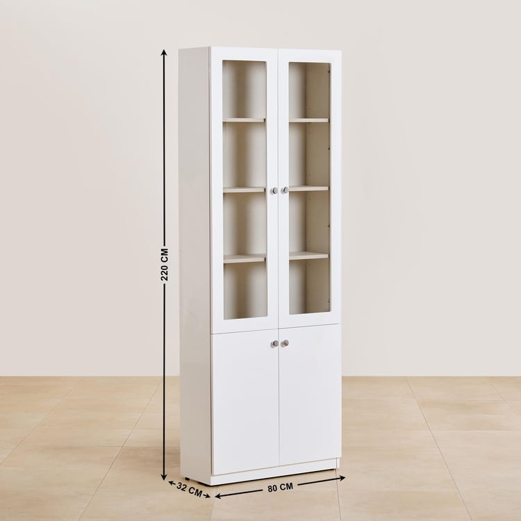 Alps 2-Door Book Cabinet - White