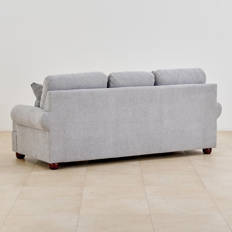 Helios Alvina Fabric 3-Seater Sofa - Grey