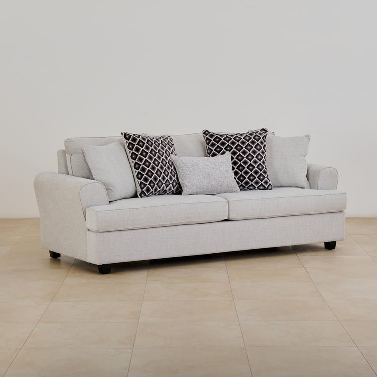 Helios Clarisse Fabric 3-Seater Sofa - Grey