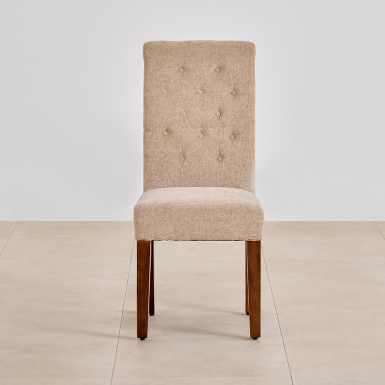 (Refurbished) Mourya Set of Fabric 2 Dining Chairs - Beige