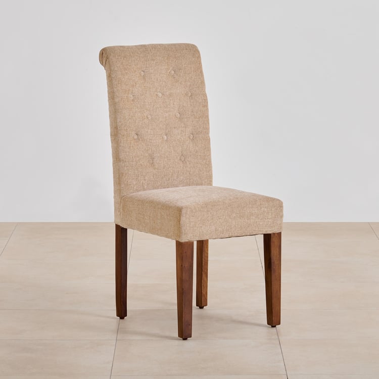 (Refurbished) Mourya Set of Fabric 2 Dining Chairs - Beige