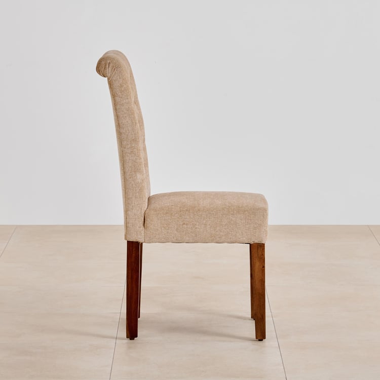 (Refurbished) Mourya Set of Fabric 2 Dining Chairs - Beige