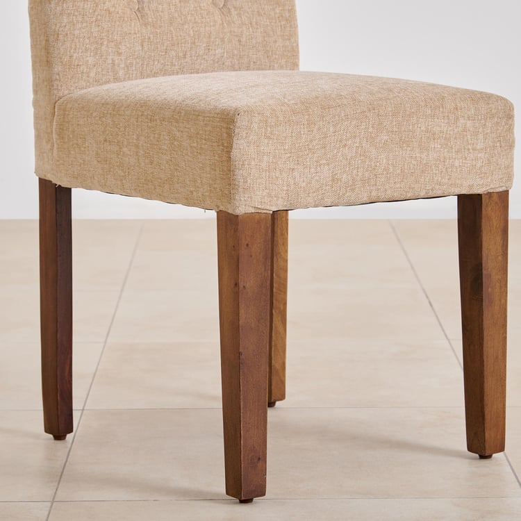 (Refurbished) Mourya Set of Fabric 2 Dining Chairs - Beige