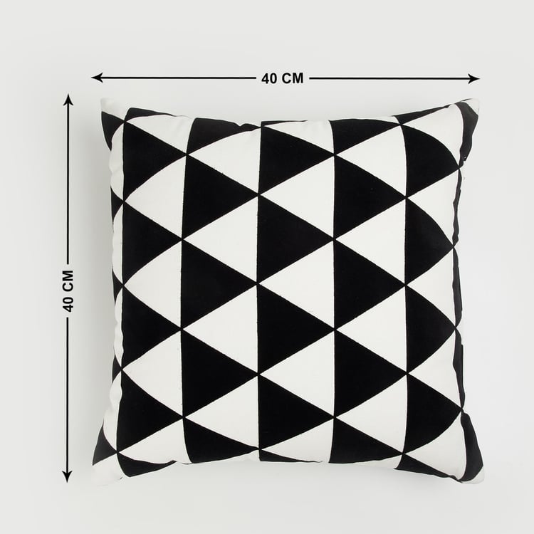 Andrey Geoemtric Printed Filled Cushion - 40x40cm