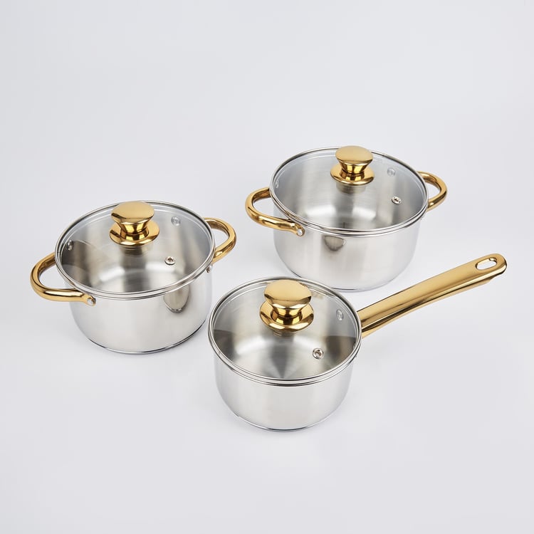 Shale Byron 6Pcs Stainless Steel Cookware Set