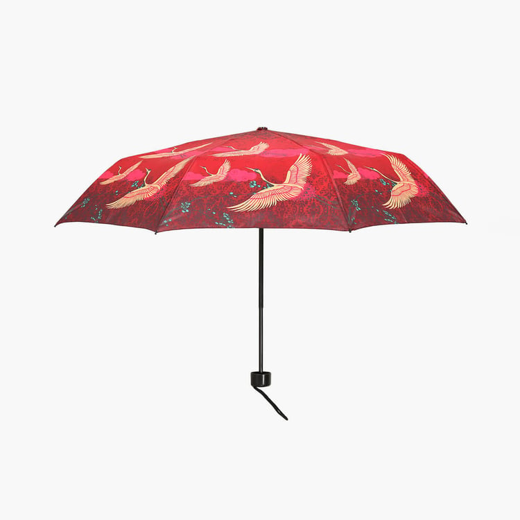 INDIA CIRCUS Legend of the Cranes Printed Three-Fold Umbrella