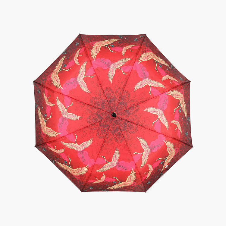 INDIA CIRCUS Legend of the Cranes Printed Three-Fold Umbrella