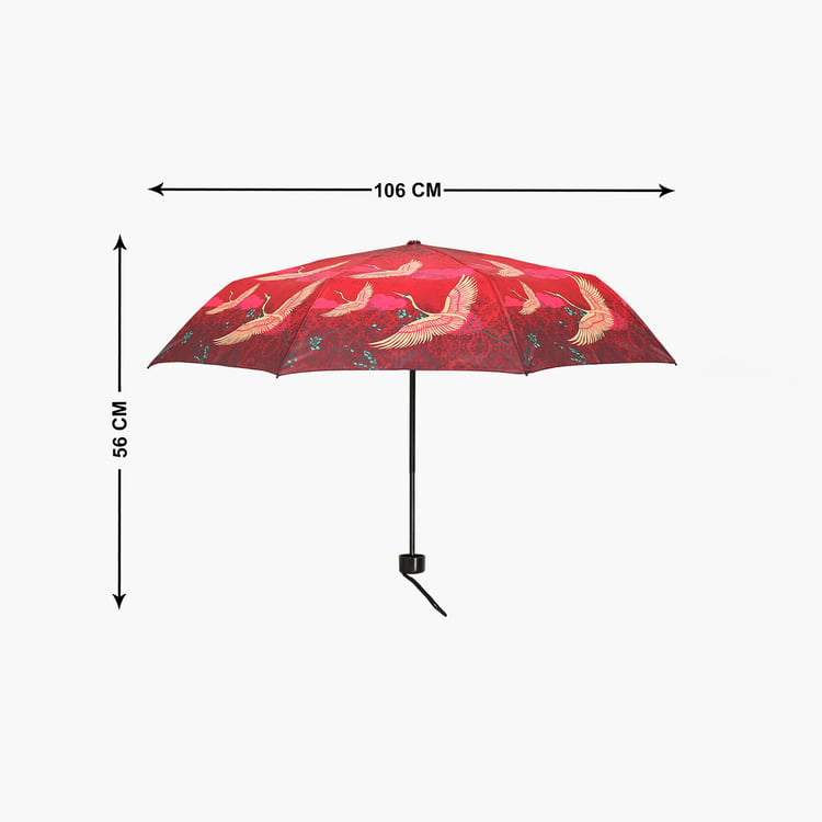 INDIA CIRCUS Legend of the Cranes Printed Three-Fold Umbrella