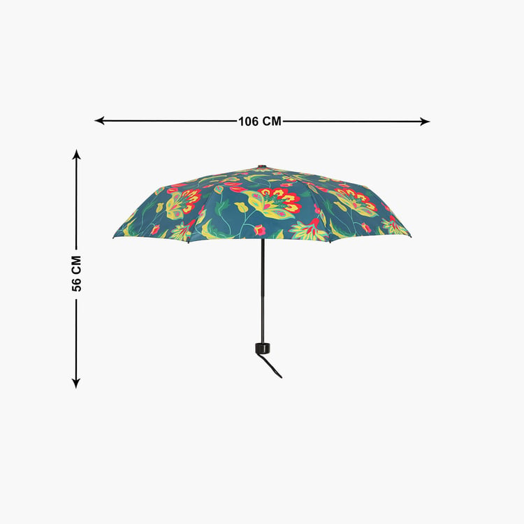 INDIA CIRCUS Cyanic Pop Printed Three-Fold Umbrella