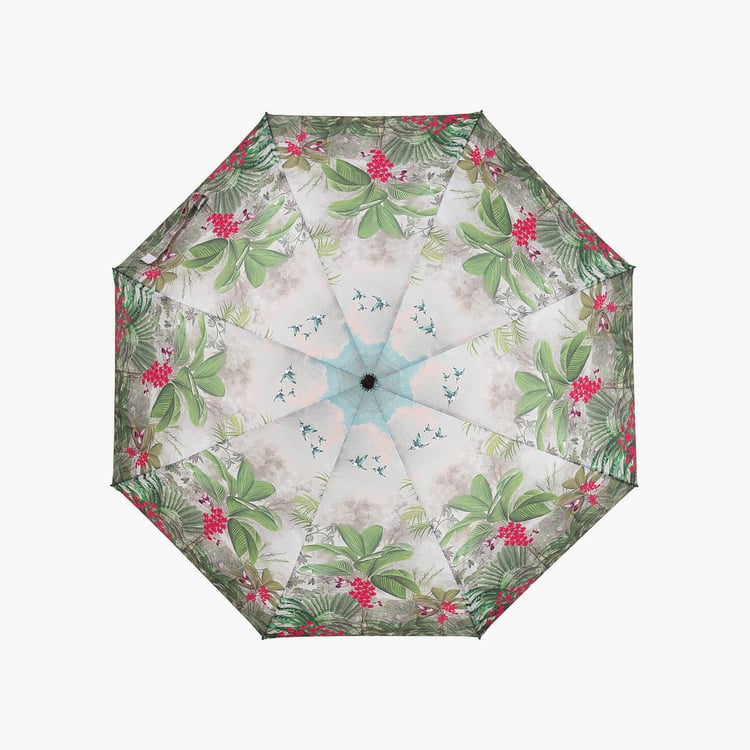 INDIA CIRCUS Tropical View Printed Three-Fold Umbrella