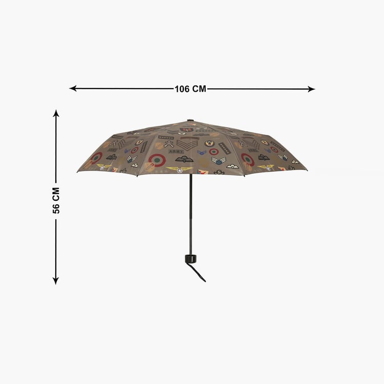 INDIA CIRCUS Army Badges Rush Printed Three-Fold Umbrella