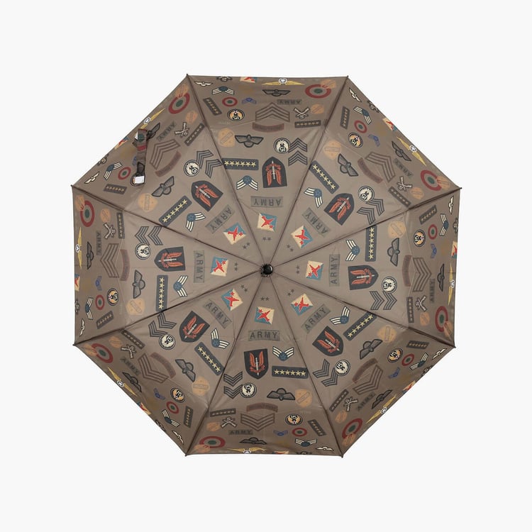 INDIA CIRCUS Army Badges Rush Printed Three-Fold Umbrella