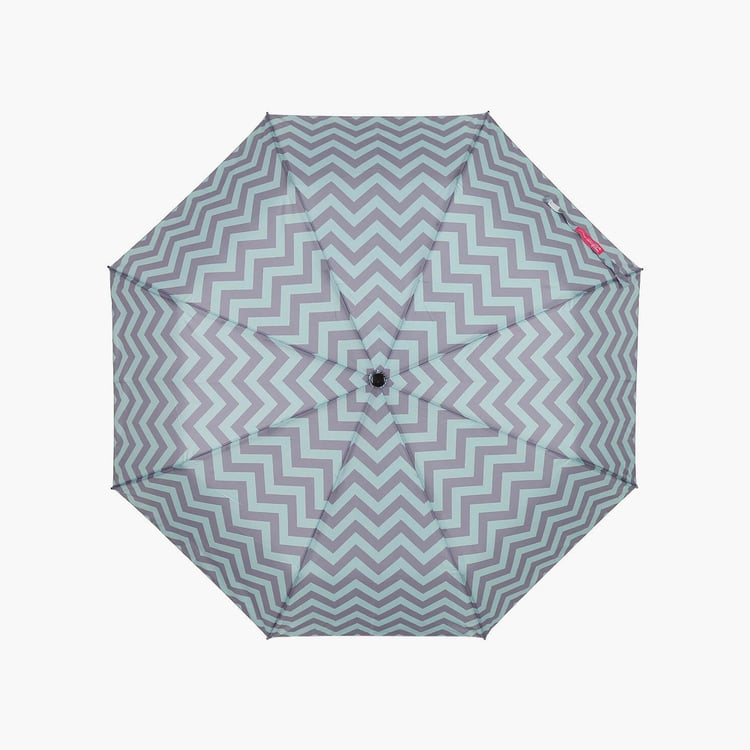 INDIA CIRCUS Tiffany Chevron Printed Three-Fold Umbrella