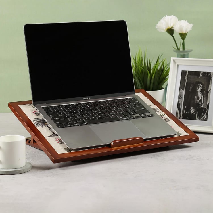 INDIA CIRCUS Chevron Palms Wooden Laptop Table