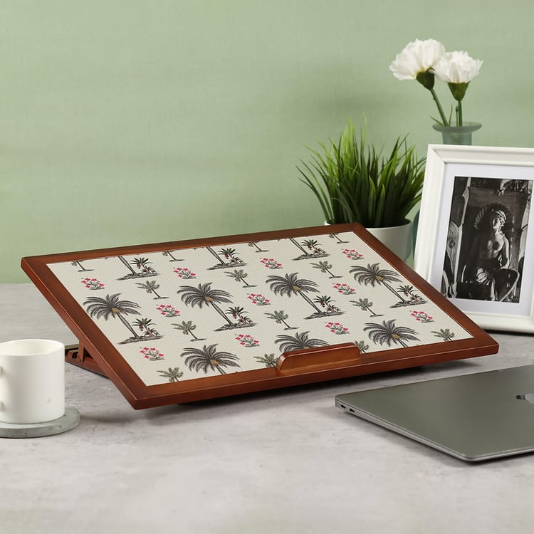 INDIA CIRCUS Chevron Palms Wooden Laptop Table