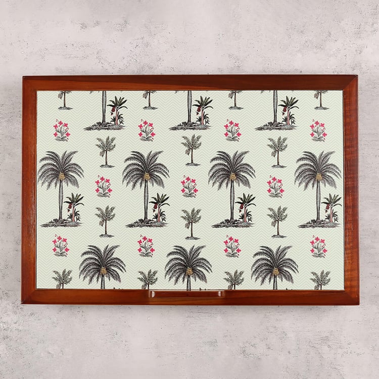 INDIA CIRCUS Chevron Palms Wooden Laptop Table