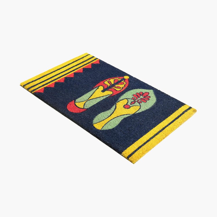 INDIA CIRCUS Technicolour Jootis Coir Printed Doormat - 45x75cm