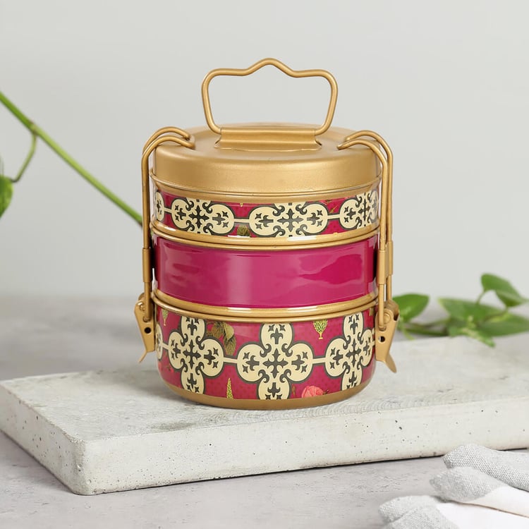 INDIA CIRCUS Clover's Knotty Play Stainless Steel 3-Tier Lunch Box