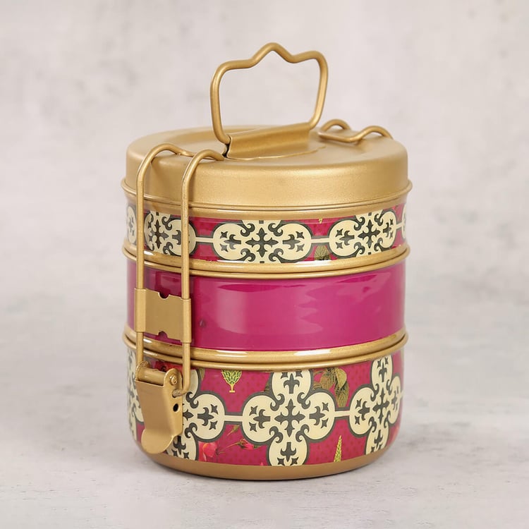 INDIA CIRCUS Clover's Knotty Play Stainless Steel 3-Tier Lunch Box