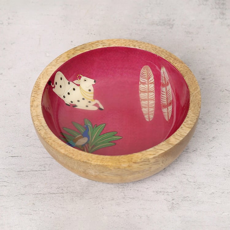 INDIA CIRCUS Biome Mystique Set of 2 Mango Wood Snack Bowls - 250ml