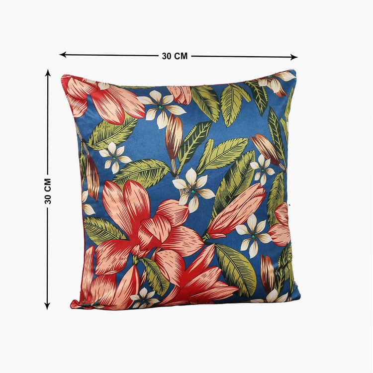 INDIA CIRCUS Perianth Drama Printed Cushion Cover - 30x30cm