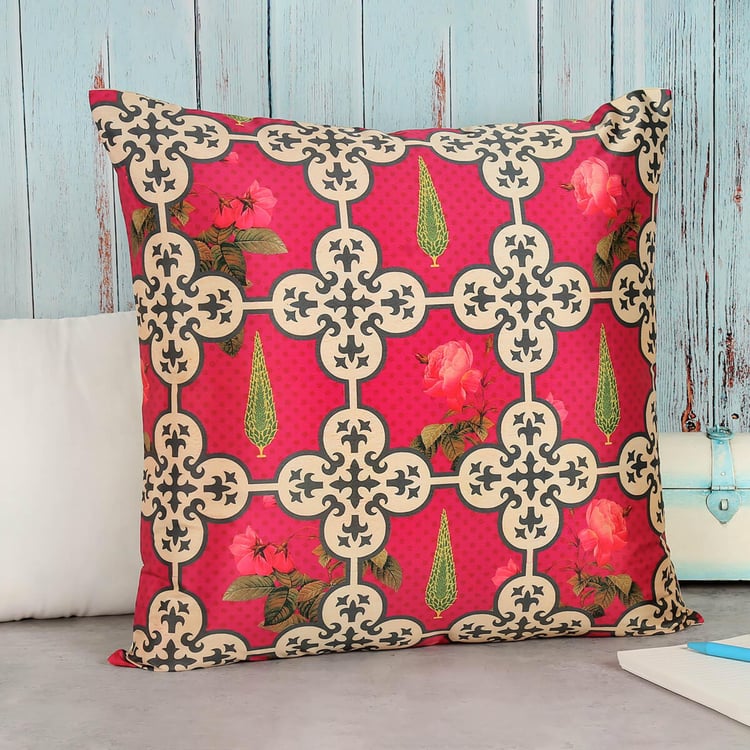 INDIA CIRCUS Clover's Knotty Play Printed Cushion Cover - 41x41cm