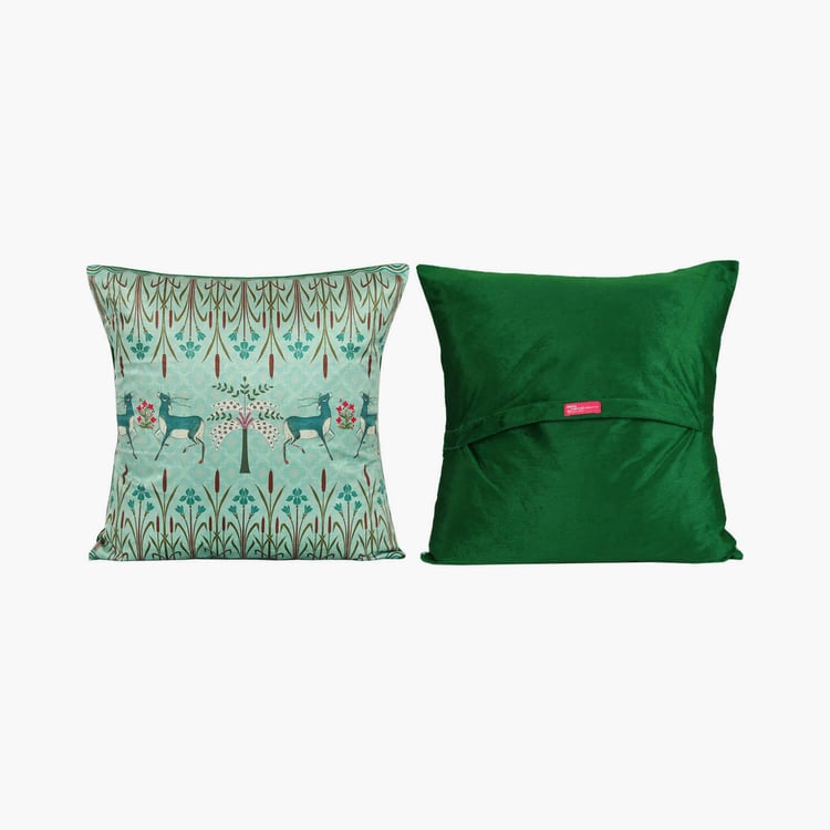 INDIA CIRCUS Geometrical Deer Set of 5 Cushion Covers - 30x30cm